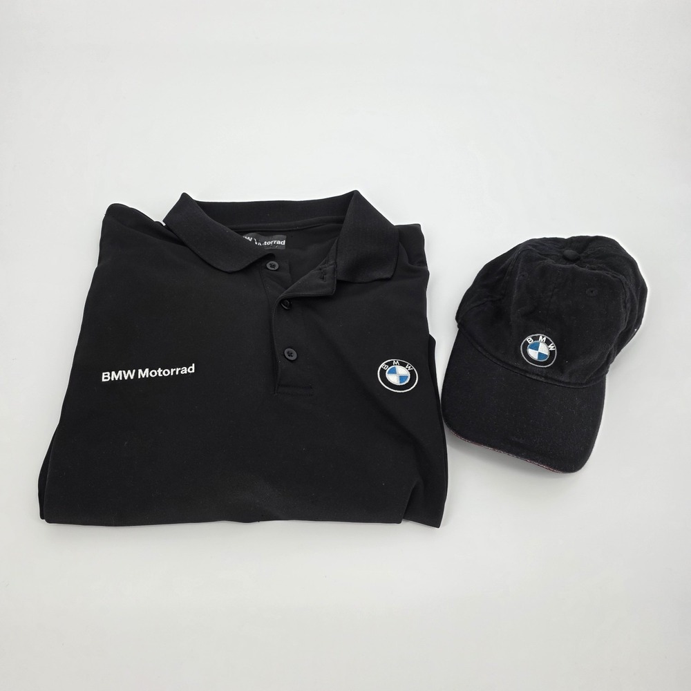 BMW Motorrad Polo Shirt BMW Hat Performance Driving School Black Motorbike Lot 2